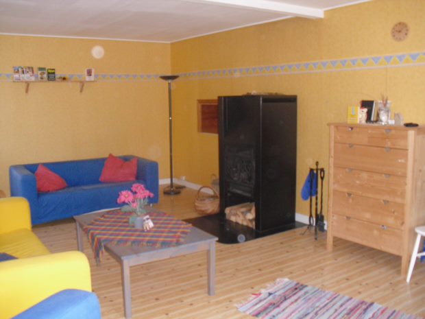 Wohnzimmer vom Ferienhaus in Südschweden