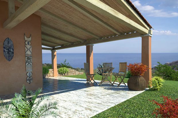 Apartments mit Terrasse und Meerblick auf Sardinien