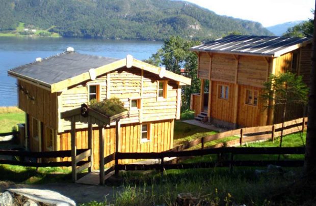 Ferienhäuser der Ferienanlage in Norwegen
