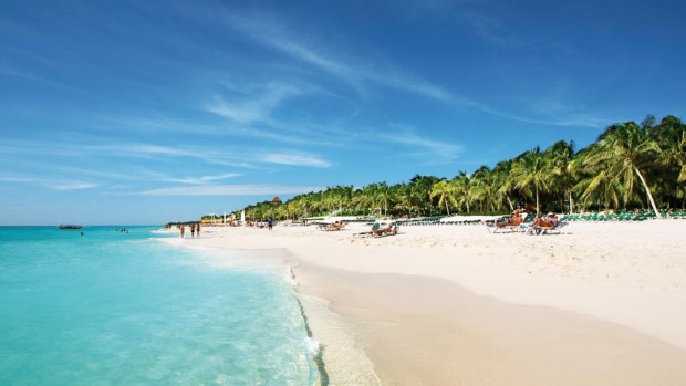Beach von Playa del Carmen auf Yucatan Mexiko nah der Pension