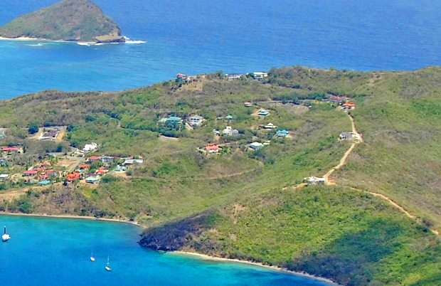 Baugrundstck mit Meerblick auf der Insel Saint Lucia in der Karibik