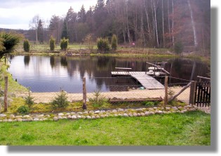 Teich vom Landhaus Ferienhaus in Polen