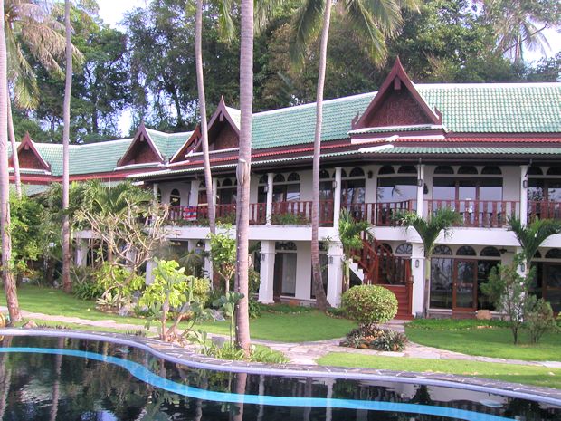 Ferienhaus mit Pool und Meerblick auf Koh Samui in Bang Por