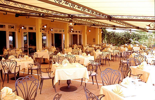 Terrasse vom Restaurant in Cavion Veronese