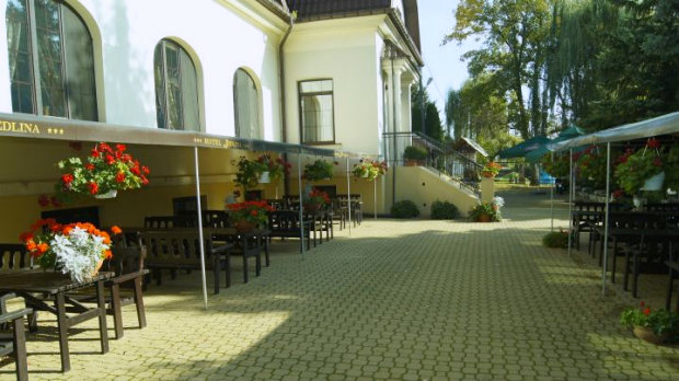 Terrasse vom Hotel in Lublin