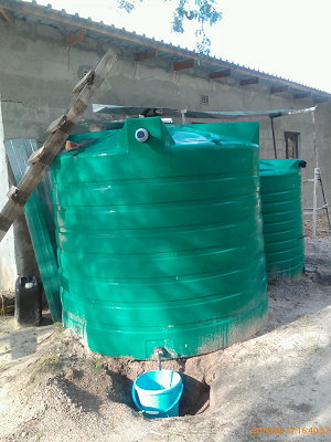 Wassertanks des Ferienhauses