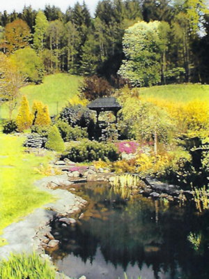 kleiner Teich auf dem Grundstck der Villa
