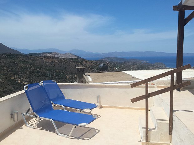 Meerblick des Ferienhauses auf Kreta