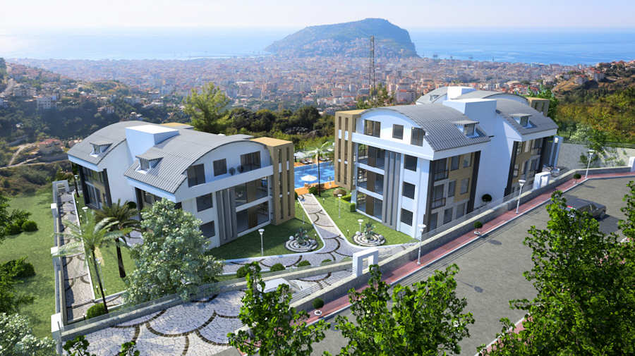 Wohnungen Apartments in Alanya Tepe zum Kaufen