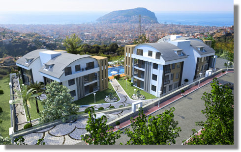 Wohnanlage mit Eigentumswohnungen in Alanya Tepe kaufen