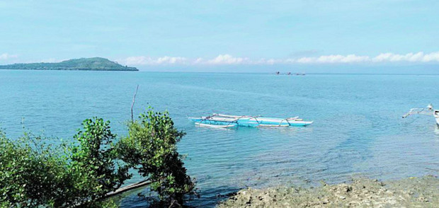 Meer und Strand vom Hotel Gstehaus auf Cebu bei Moalboal
