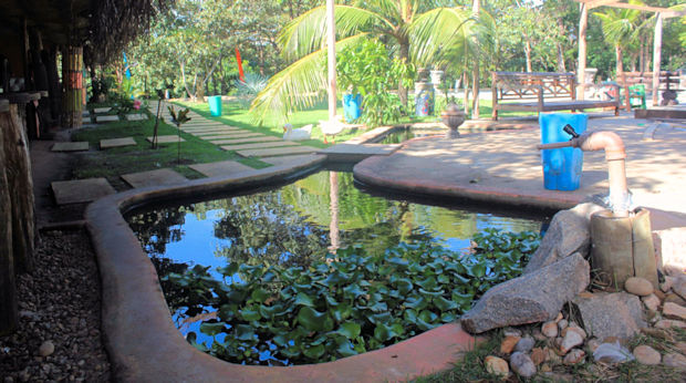 Teichanlage im Resort