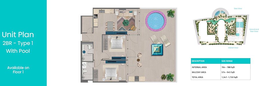 Wohnung mit zwei Schlafzimmer