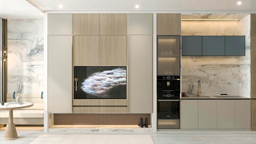 K�che Essbereich eines Apartments auf Al Marjan Island