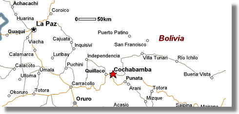 Grundstck Baugrundstck in Cochabamba Bolivien zum Kaufen