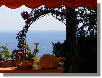 Meerblick vom Ferienhaus auf Elba