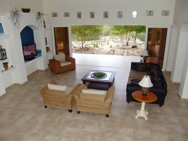 Wohnzimmer vom Einfamilienhaus in Curacao