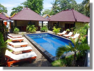 Hotel Resort der Insel Gili Air Indonesien