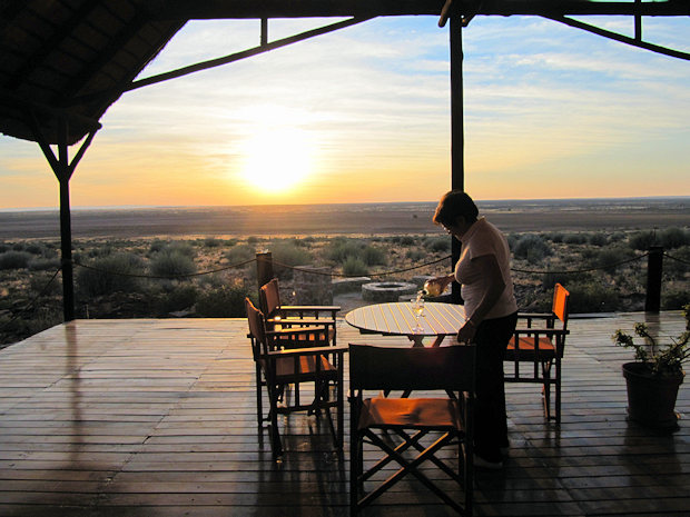 Terrasse der Lodge bei Keetmanshoop in Namibia