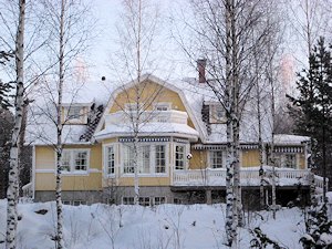 Ferienhaus Wohnhaus im Winter in Finnland Sdsavo