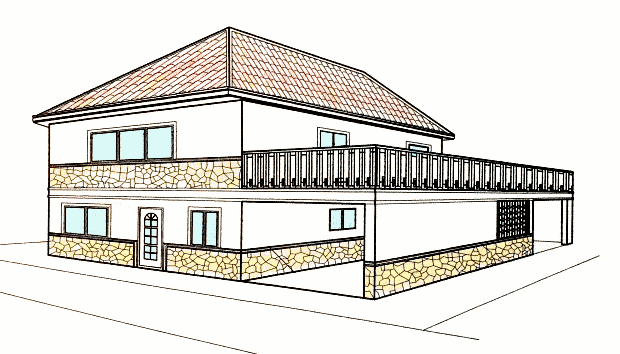 Wohnhaus mit Pool und Terrasse auf Sandingan