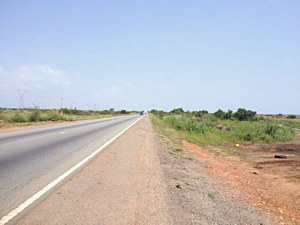 Accra Aflao Rd an den Baugrundst�cke gelegen