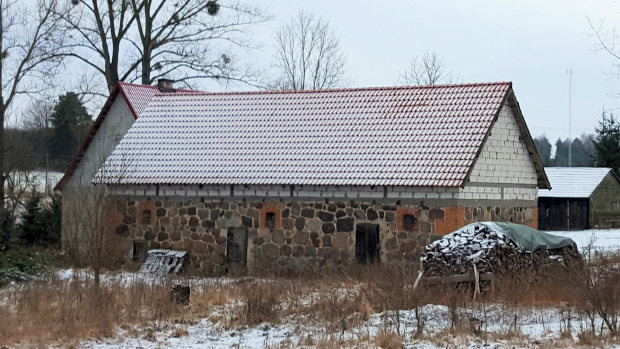 Rckansicht der Scheune Bauernhaus