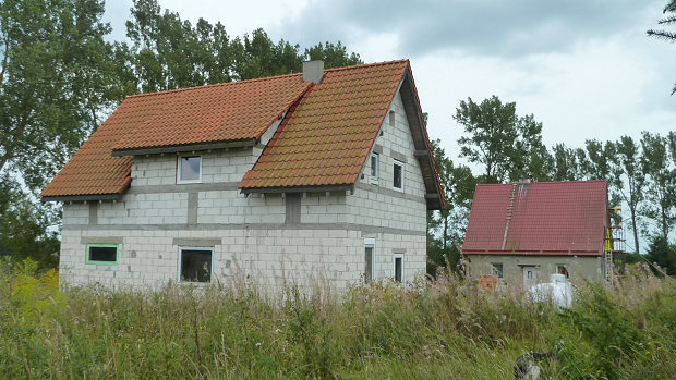 Wohnhuser vom Gehft bei Szczytno Ermland-Masuren