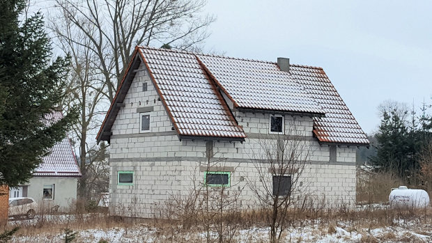 Rckansicht vom Landhaus Einfamilienhaus in den Masuren