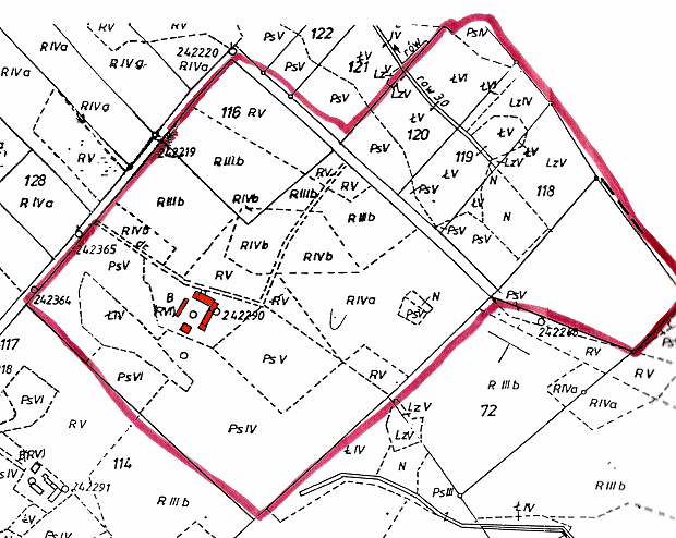 Grundstck der Bauernhuser