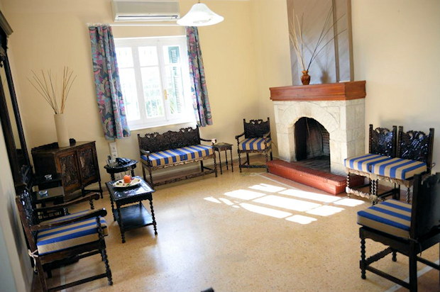 Wohnzimmer des Strandhauses in Katakolo Peloponnes