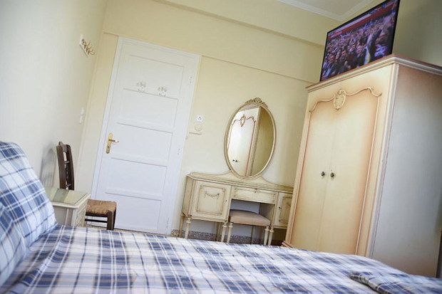 Schlafzimmer vom Strandhaus in Griechenland