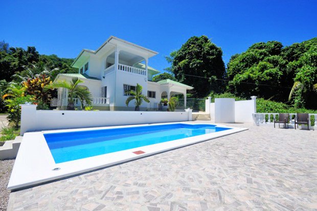 Ferienhaus mit Pool auf Mahe Seychellen District Port Glaud