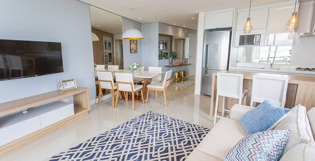 Wohnbereich einer Eigentumswohnung in Florianopolis Wohnbereich einer Eigentumswohnung in Florianopolis