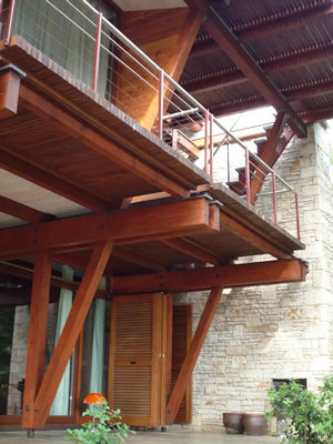 Balkone vom Einfamilienhaus