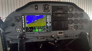 Cockpit vom Kleinflugzeug