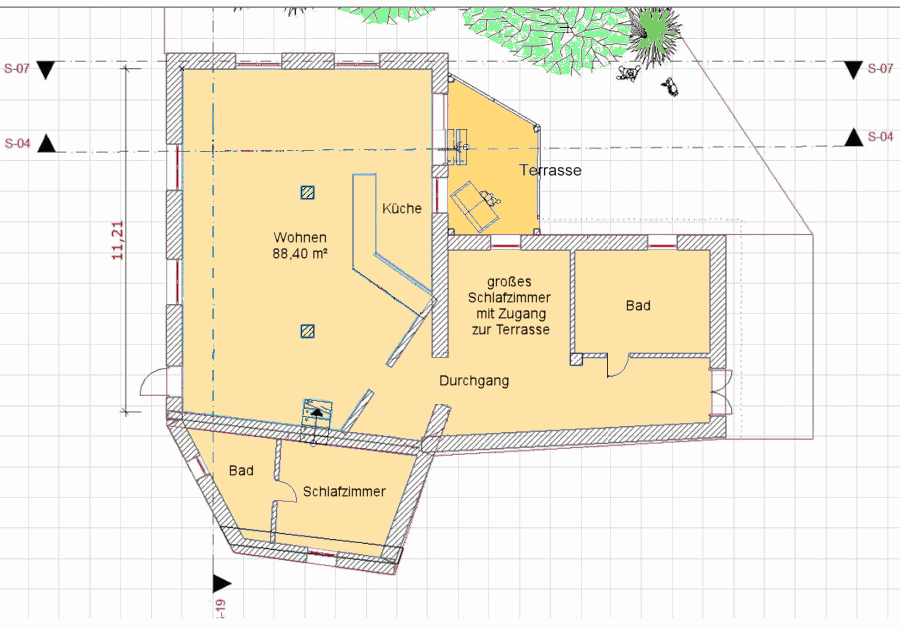 Grundriss der Finca Villa Einfamilienhaus in Rincon de la Victoria in S�dspanien
