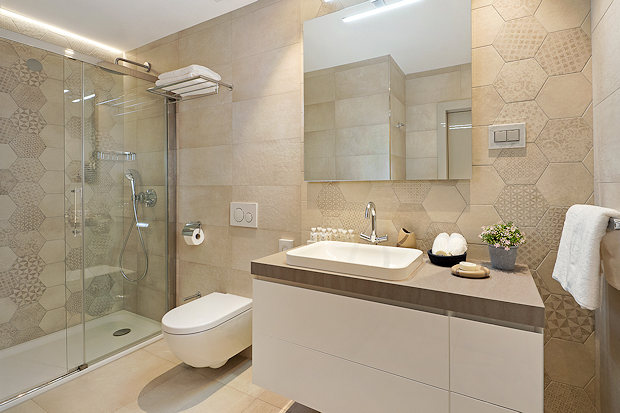 Duschbad der Villa in Duga Luka Kroatien