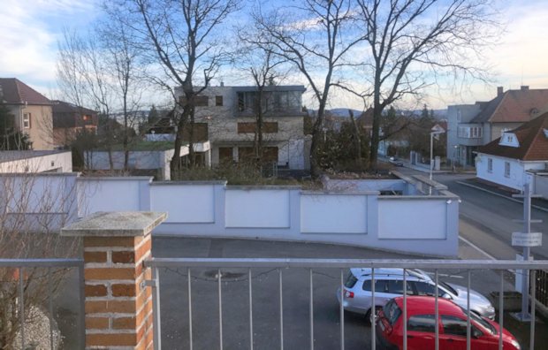 Ausblick von der Terrasse des Gesch�ftshauses