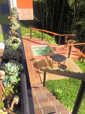 Blick vom Balkon des Gstehauses