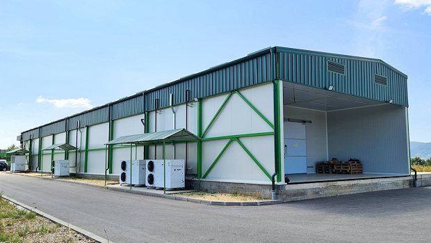 Verpackungshalle der Blaubeerplantage Verpackungshalle der Blaubeerplantage