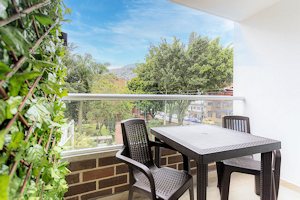 Balkon der Eigentumswohnung in Medellin Miraflores