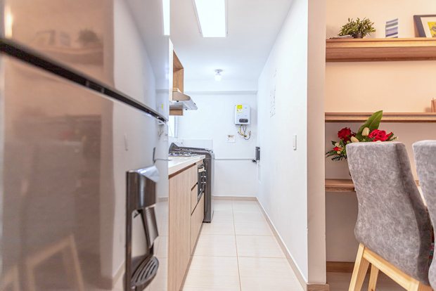 zur Kche der Wohnung