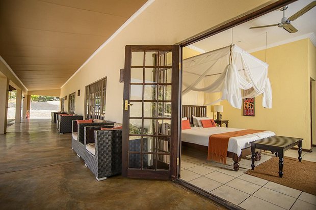 Schlafzimmer der Lodge