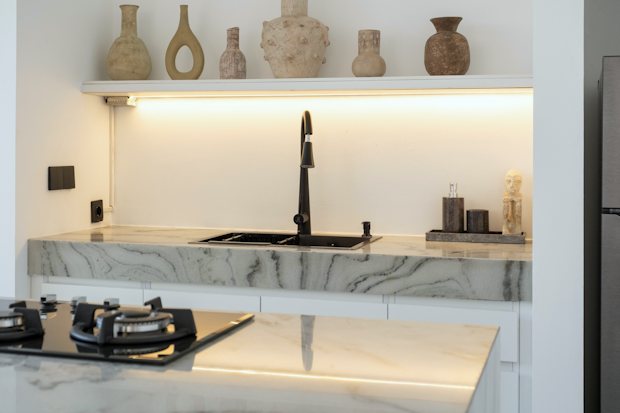 Kchenbereich vom Ferienhaus auf Bali