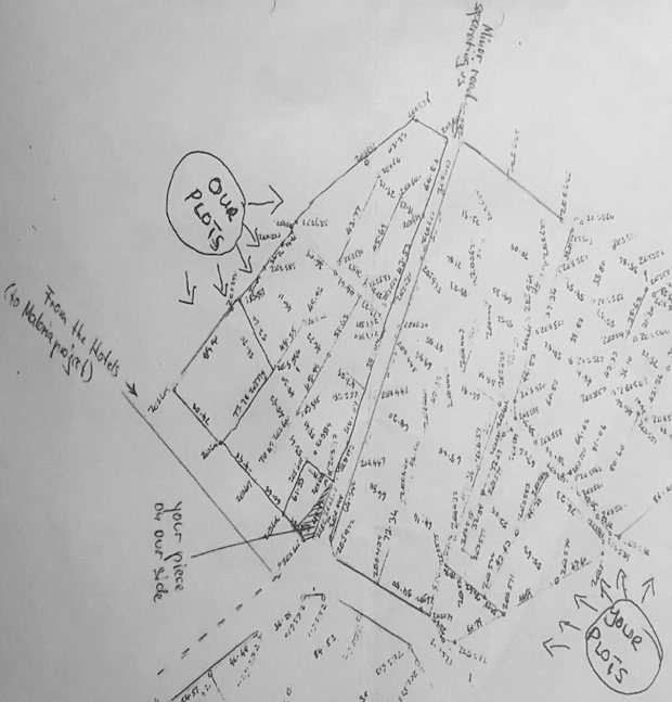 Grenzen vom Baugrundstck im Magomeni Bagamoyo Tansania