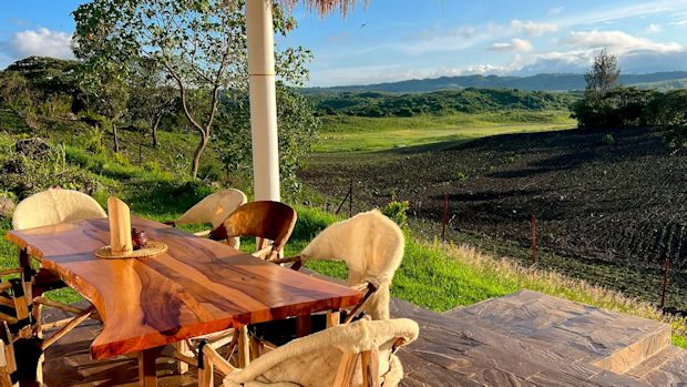Terrasse von einem Gstehaus