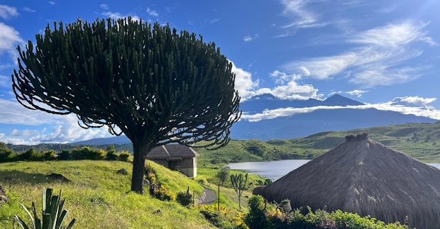Ferienanlage mit Blick zum Mount Meru Tansania