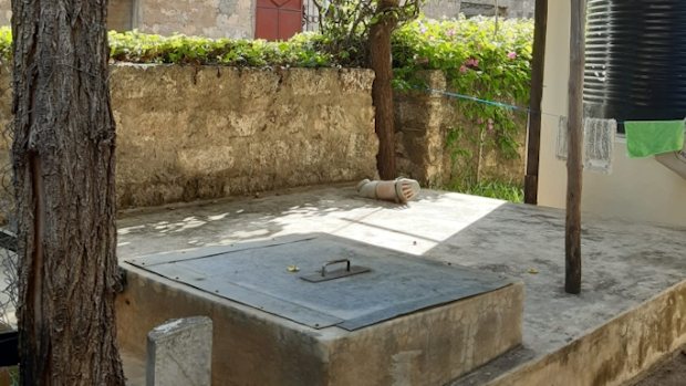 Trinkwassertank auf dem Grundstck