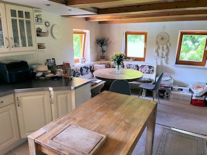 Essbereich in der Kche des Einfamilienhauses